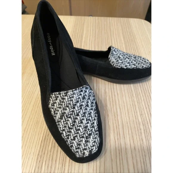 Easy Spirit Women's Devitt17 Loafer Black/white Size 7 - Picture 1 of 8